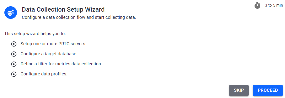 Start Data Collection Setup Wizard Start Data Collection Setup Wizard