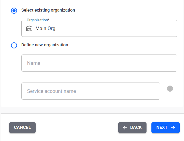Add an organization