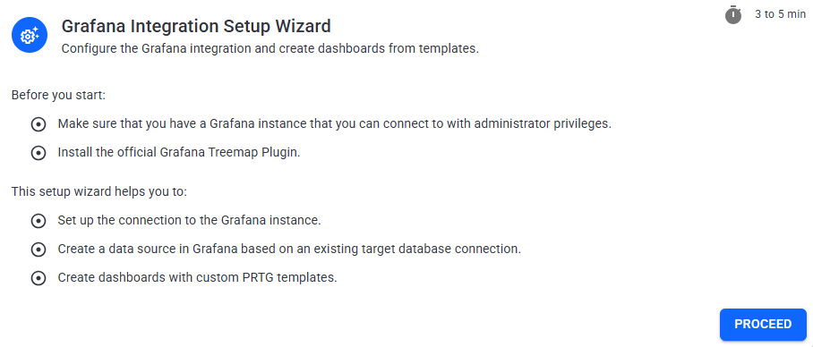 Start Grafana Integration Setup Wizard