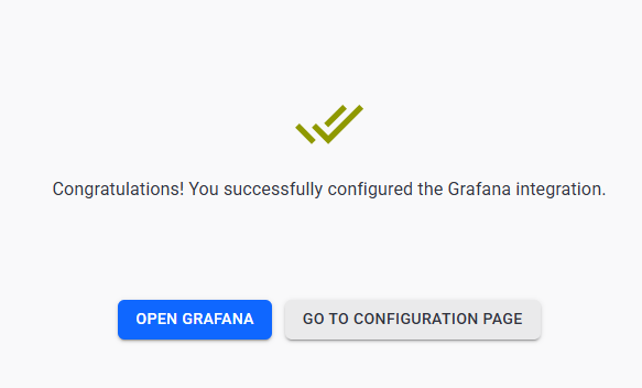 Successful configuration