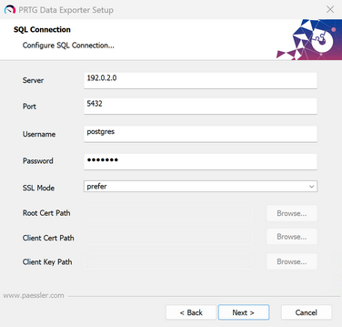 Configure SQL server connection Configure SQL server connection