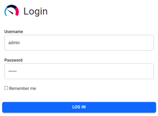 Login with default credentials Login with default credentials