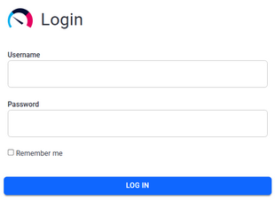Login page