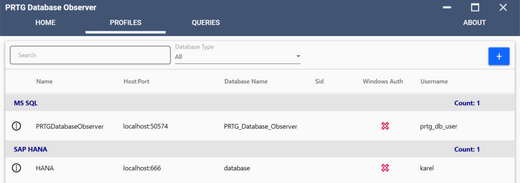 Profiles tab