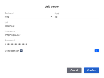Add a PRTG server