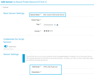Configure sensor settings