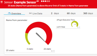 PRTG Database Observer sensor with limits and parameters