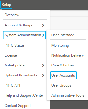 Navigate to User Accounts