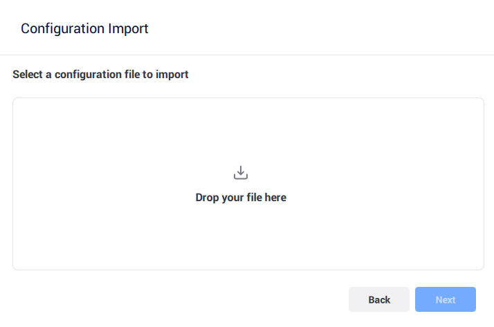 Select configuration file Select configuration file