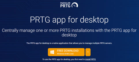 Download the PRTG app for desktop