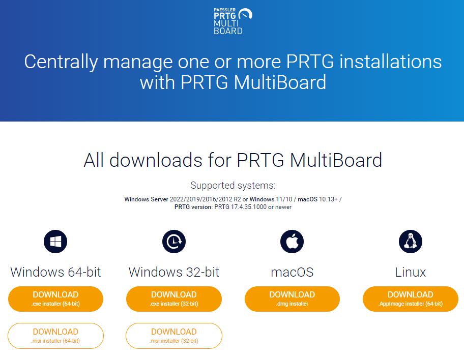 Download PRTG MultiBoard