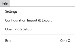 File menu File menu