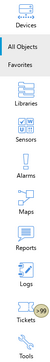 PRTG app for desktop menu tabs PRTG app for desktop menu tabs