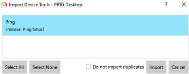 Import device tools Import device tools