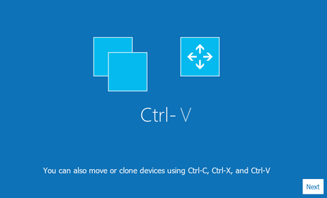 Move or clone devices shortcuts