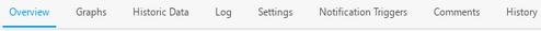 PRTG app for desktop sensor subtabs on the sensors menu tab