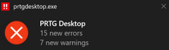 Desktop notification Desktop notification