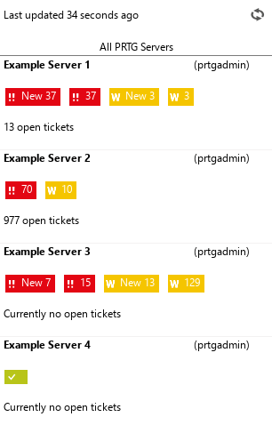 All PRTG servers overview All PRTG servers overview