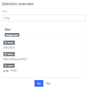 Selection overview Selection overview