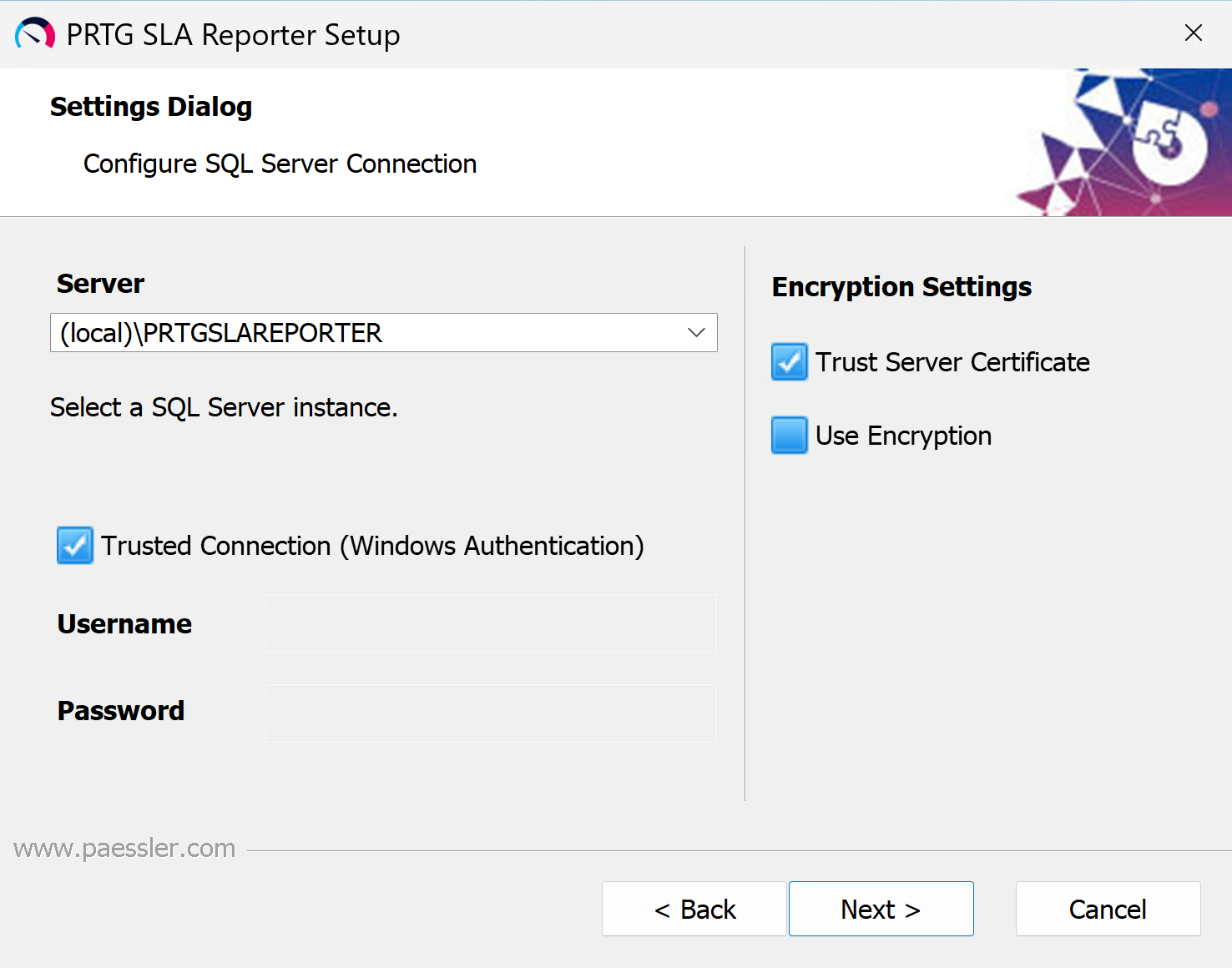 Configure SQL Server connection