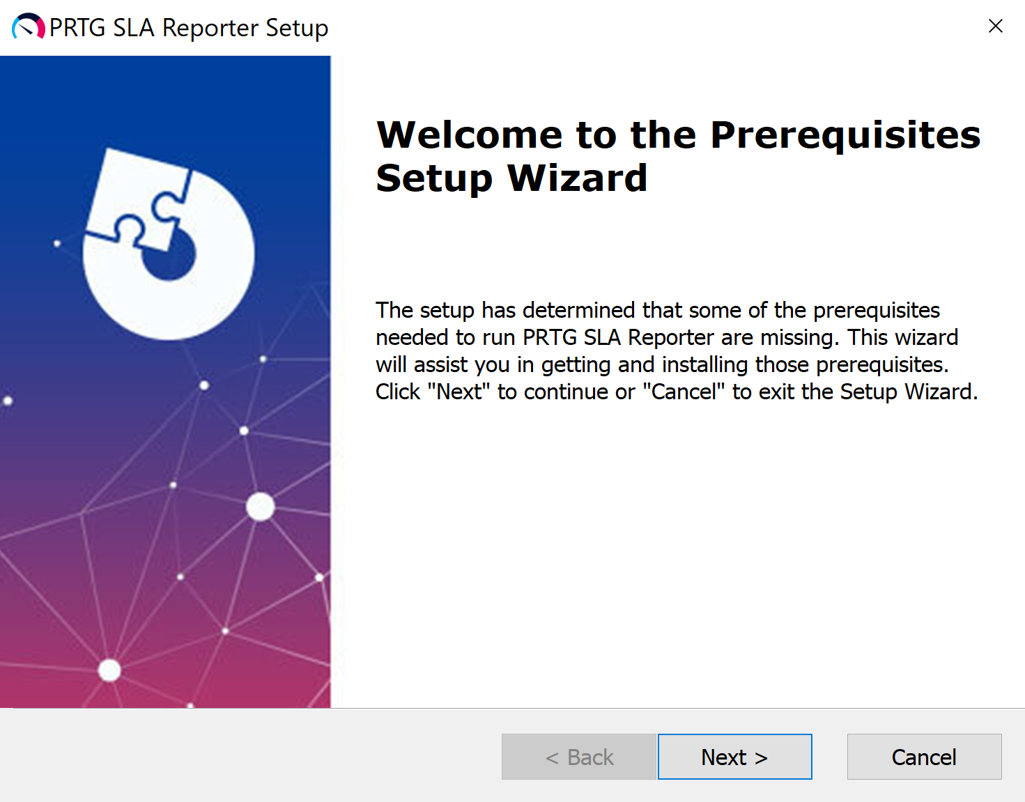 Prerequisites Setup Wizard&nbsp;