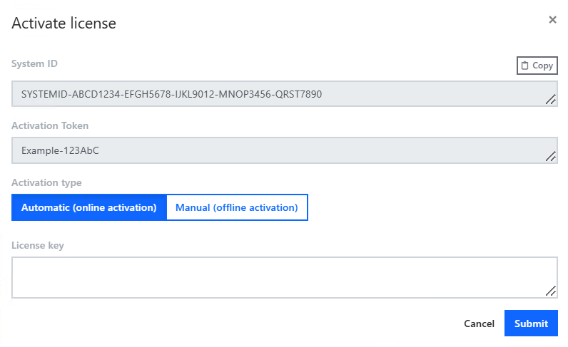 Automatic (online activation)