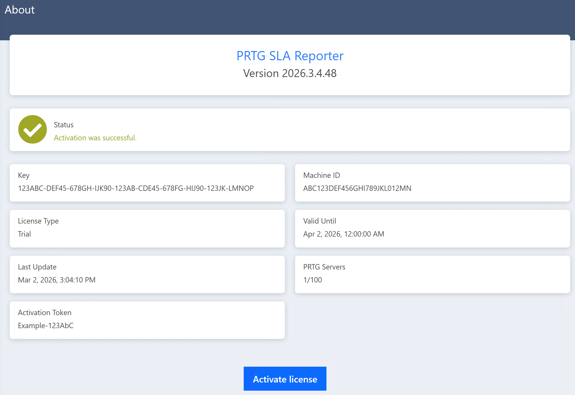 About page overview