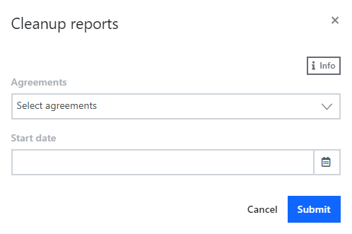 Cleanup dialog