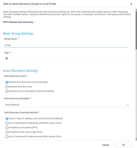 Add Auto-Discovery Group Assistant Step 2 Add Auto-Discovery Group Assistant Step 2