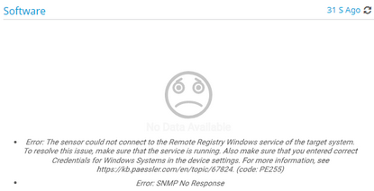 Error Messages: No Data Available Error Messages: No Data Available
