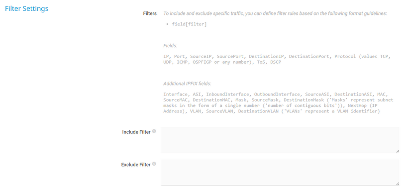 Filter Settings Filter Settings