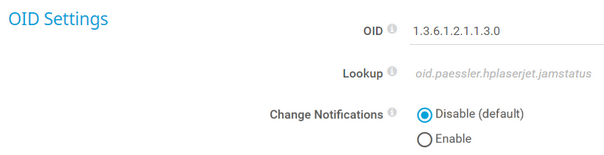 OID Settings OID Settings