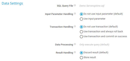 Data Settings Data Settings